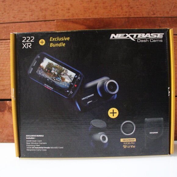 Nextbase 222XR Dash Cam Exclusive Bundle 1080p HD Front Rear Camera 32GB New - Picture 1 of 5